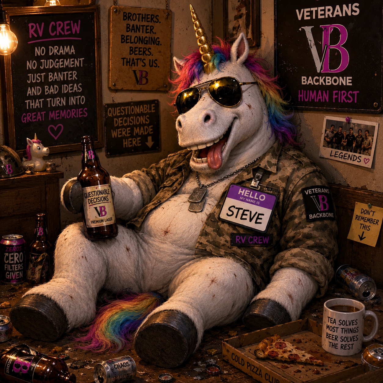 Steve the Veterans Backbone unicorn
